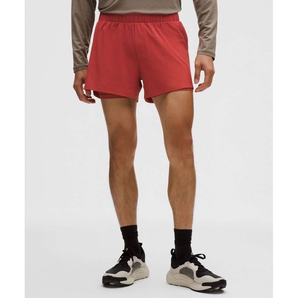Lululemon Mile Maker Ripstop Lined Short 4  Dare Devil