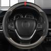 Car Steering Wheel Cover Carbon Fiber Black Leather For Honda CR-V Civic Accord