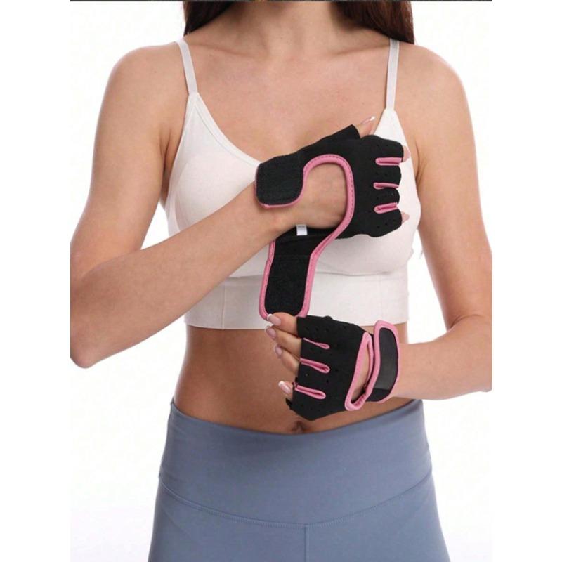 1 Pair of Fitness Breathable Exercise Men and Women Training Horizontal Bar Cycling Half Finger Wrist Guard Anti Slip Gloves