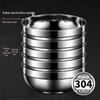 304 Stainless Steel Double-Layer Insulated Rice Bowls, 15cm (10-Pack)