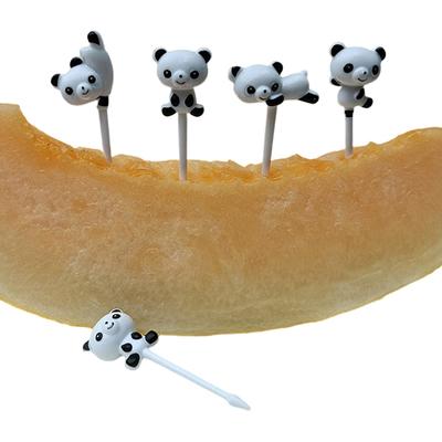 8 Teile/satz Nette Cartoon Panda Obst Gabel Kinder Snack Dessert Picks Tookpick