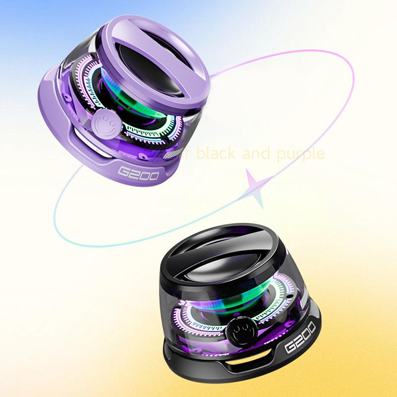 Outdoor Magnetic Bluetooth Speaker Wireless Portable Mini Travel Stereo Speaker With Rgb Color Light And Phone Holder For Ios