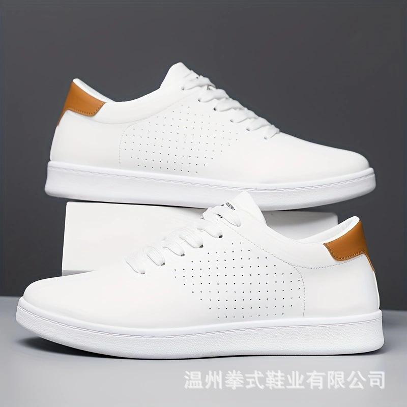 

Модные мужские туфли для скейтбординга большого размера, дышащие, с низким верхом, удобные, нескользящие, повседневные спортивные туфли с кружевами 39