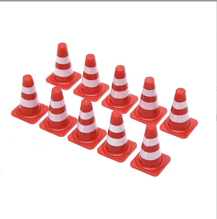 

10 шт. Мини дорожные знаки Дорожный блок Игрушка для детей Тематическая вечеринка Строительная машина Дорожный конус Спортивные тренировки Фигурки и миниатюры