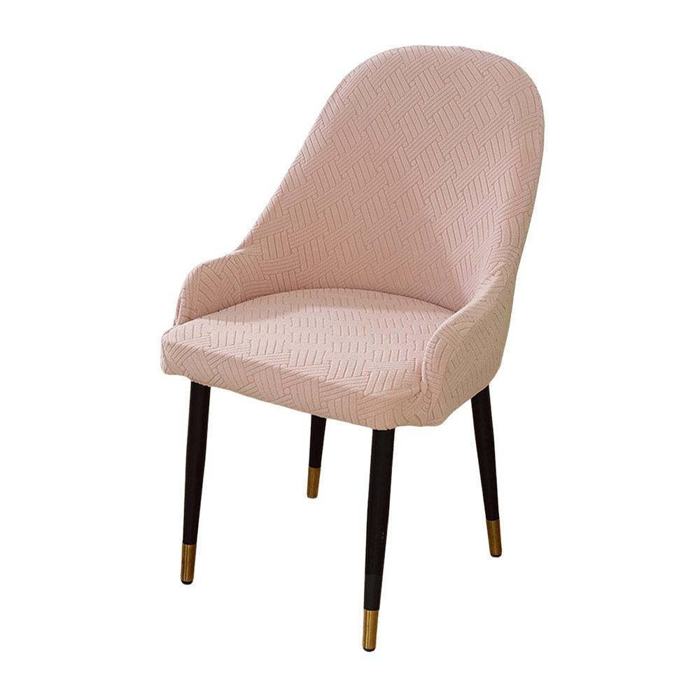 Curved Dining Chair Cover High-elastic Backrest Protector Stool Slipcover  for Home Decoration