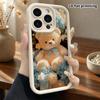 Phone case: 2D flat, compatible with iPhone 18 17 16 15 14 13 Pro protective cases, crown bear, perfect Christmas and Halloween holiday gift