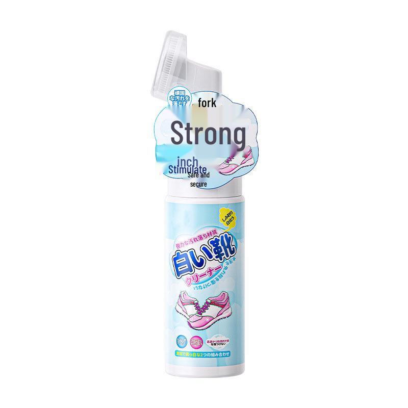 Portable Shoe Cleaner Mousse - Rinse-Free Foam for White Canvas Sports Shoes, Stain and Yellowing Remover.