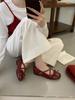 Autumn Fashion Rivet Shallow Single Shoes Women's Soft Sole Cross Strap Mary Jane Shoes 2025 New
