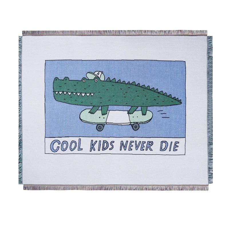 

Мультяшный крокодиловый диван-плед, повседневное тканое одеяло для сна, переносное одеяло для пикника, коврик для кемпинга на открытом воздухе, настенный гобелен 160x130