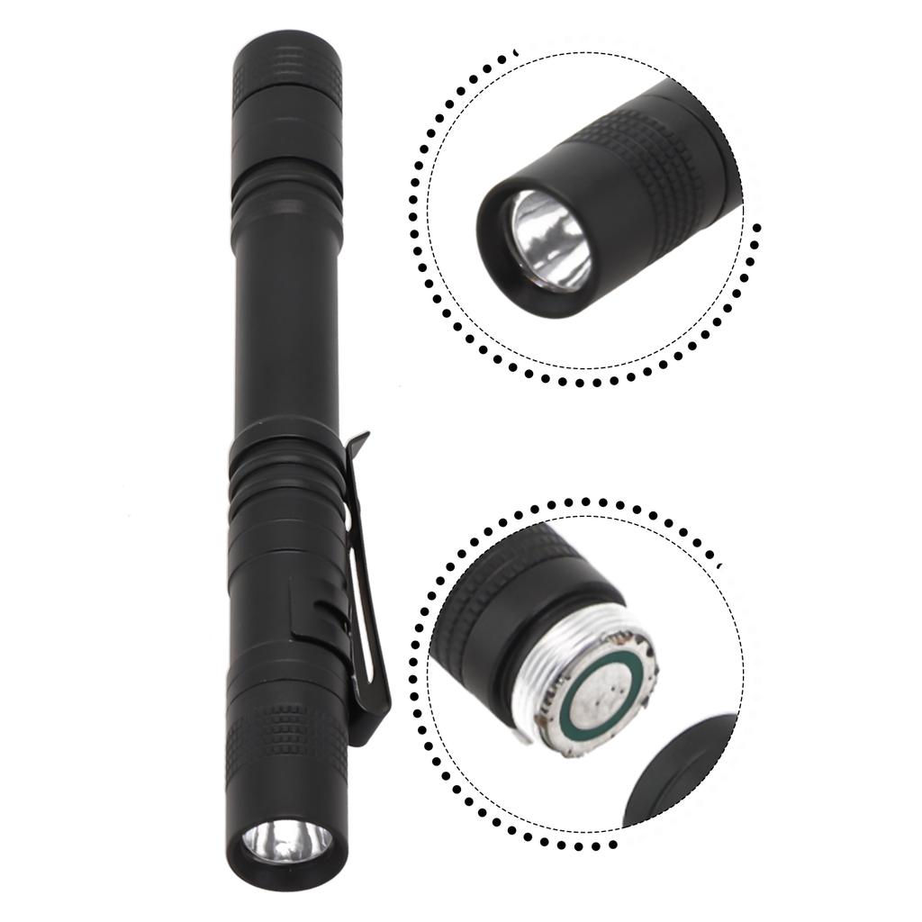 8000LM Mini LED Flashlight Portable Penlight Torch With Clip for Outdoor Camping Hiking Fishing Night Riding Rescue Work Light