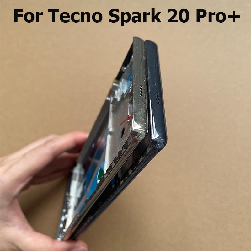 6.78" For Tecno Spark 20 Pro Pro+ Plus Middle Frame Front LCD Frame Bezel Plate Housing With Side Buttons Replacement