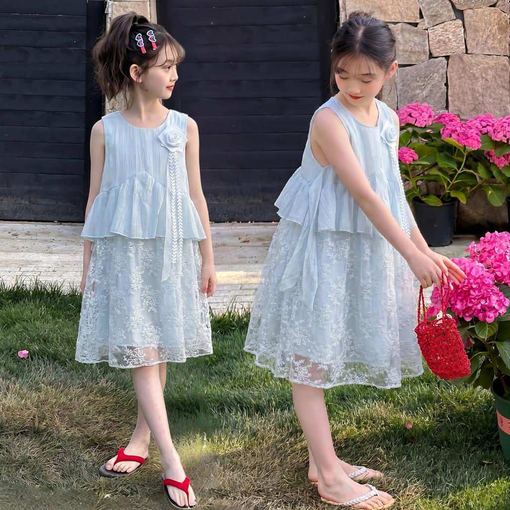 Girls' Thin Summer Dress - Stylish Princess Style