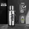 Xihe Silver Insulated Water Bottle with Tea Infuser