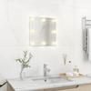 Vidaxl Wall Mirror With LED Lights, Square, Glass