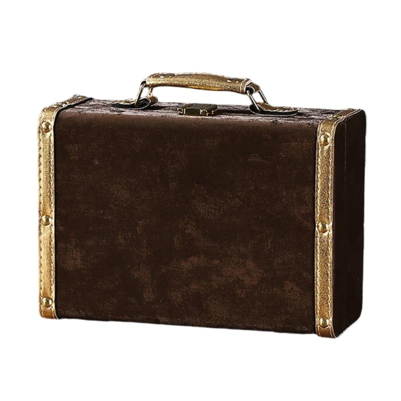 Fashionable Decorative Leather Storage Case Retro Styles Organizers for Jewelry and Storage Solution in Elegant Color