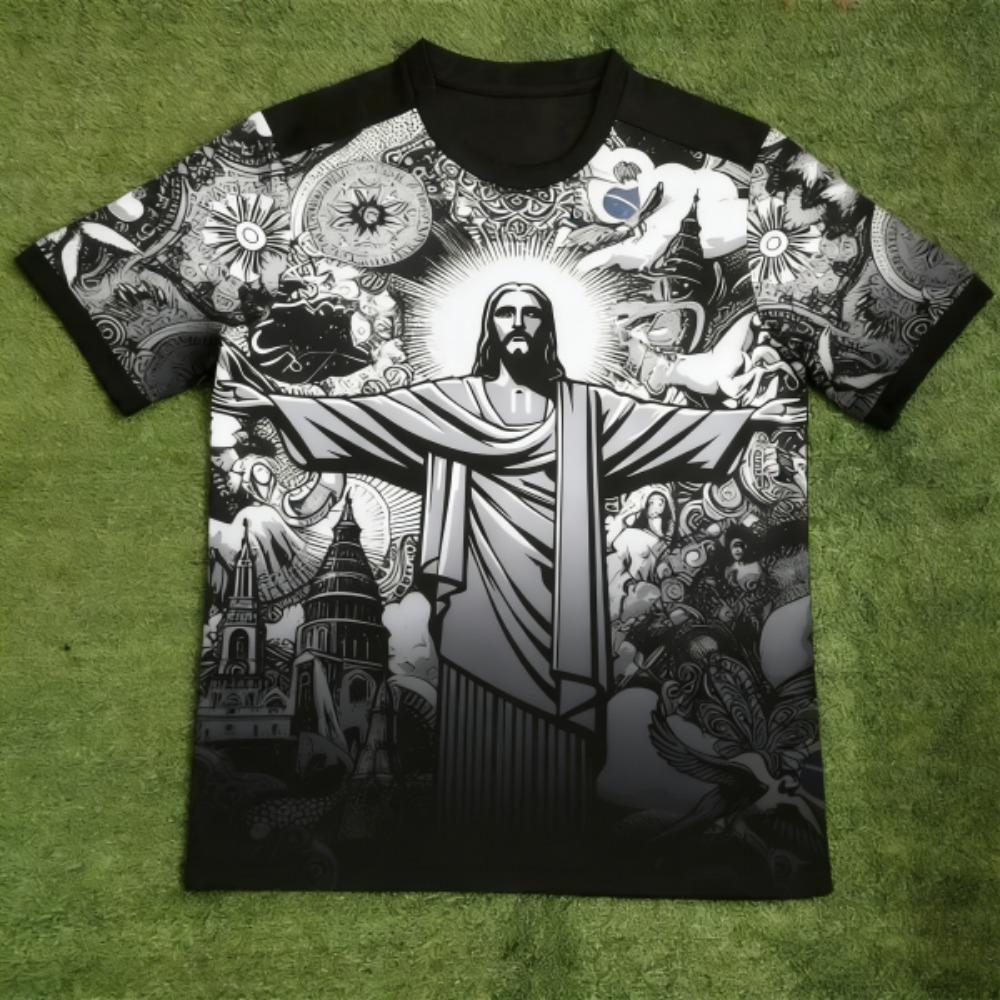 Funny JESUS Fashion European Style Printed Men's T-shirt Summer Casual Outdoor Men's Short Sleeved Tees Top Pullover Women's Clothing