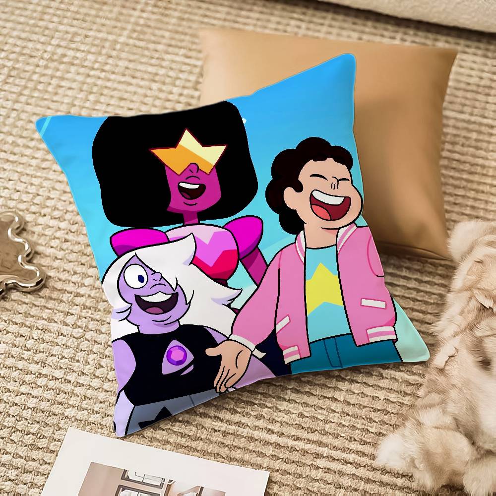 Cute S-Steven Universe Pillow Case Sofa And Living Room Decorative Cushion Covers Dust-proof And Mite-proof Invisible Zipper