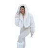 Manufacturer's imitation fur jacket women's European and American fashion hooded fox fur jacket short Ins < unk >