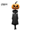 Unique Fall Party Decorations Halloween Pumpkin Lady Resin Figurine, Witch Girl Statue with Head, Vintage Style Statues Hand-Painted Desktop Tabletop