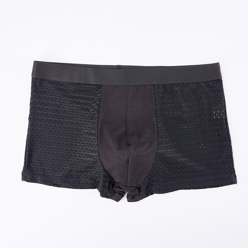 Męskie bokserki z siateczki Ice Silk Mesh Breathable - duże rozmiary, cienkie na lato