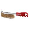 Durable Copper-Plated Wire Brush – Manual Rust Removal Tool with Plastic Handle