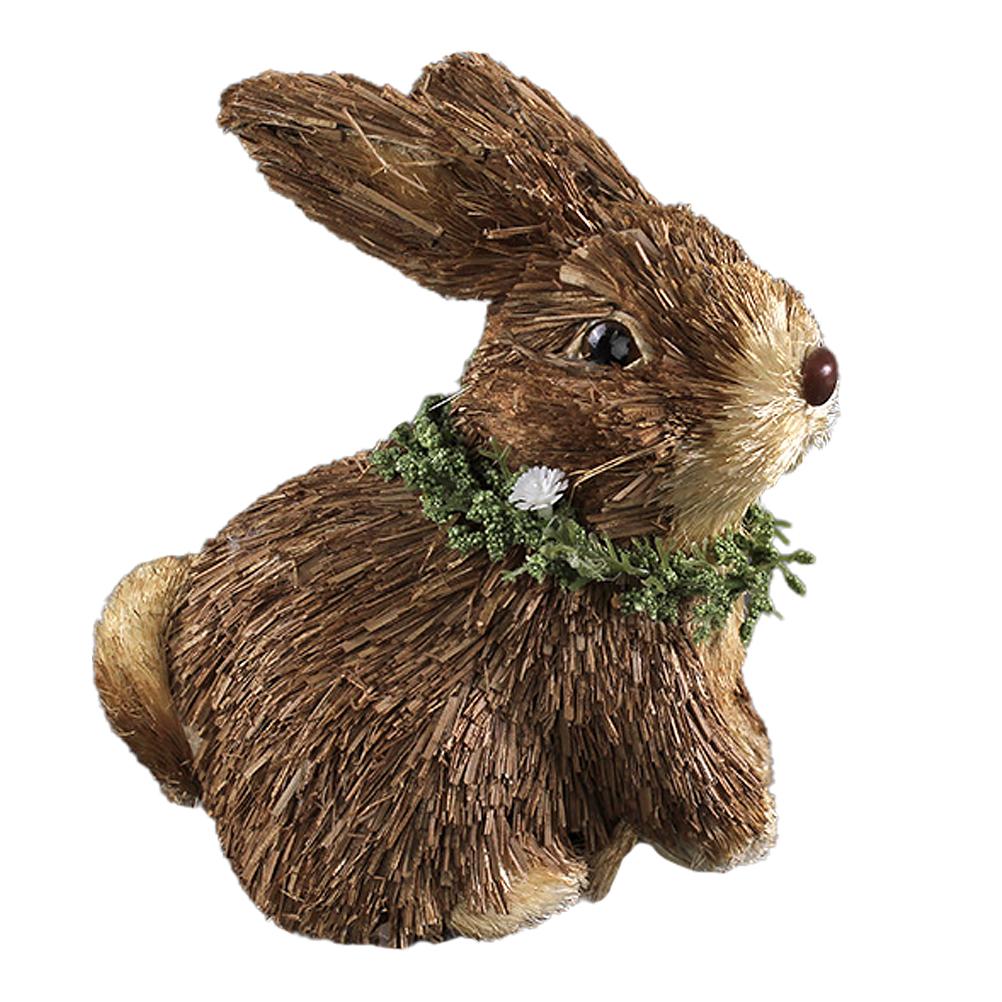 Фигурка Пасхального Зайца Плетеная из Соломы Пасхальный Кролик Настольный Кролик Украшение для Дома Настольное Украшение