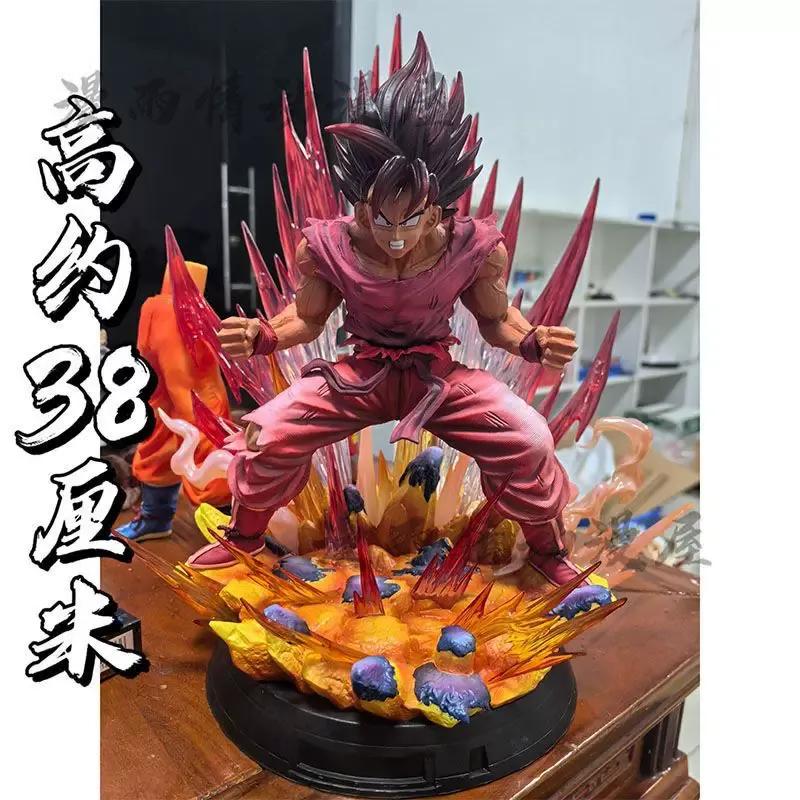 Dragon Ball Son Goku Kaioken Gk Statue Red Aura Anime Action Figure Collectible Desktop Decor Model For Anime Fans And Collector