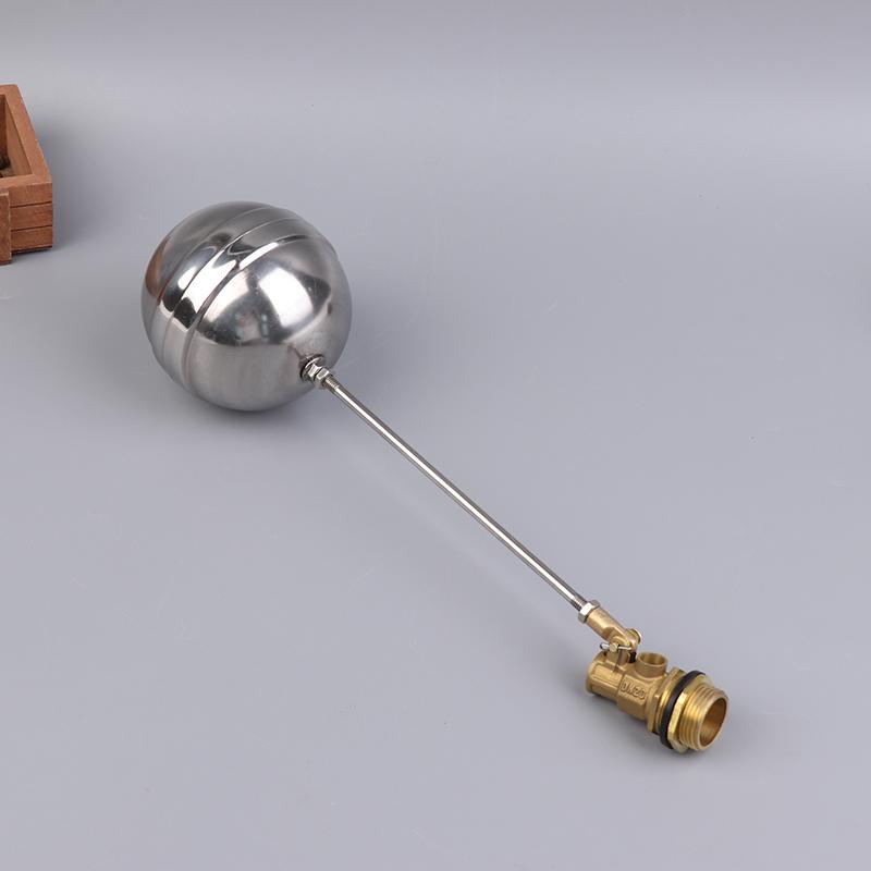 1/2" 3/4" 1" Brass Float Valve Cold And Hot Water Tank Floating Ball Valve Toilet Valve Ss201 Stem Flow Control Cistern
