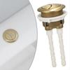 Flush Button Brushed Brass Universally Toilet Dual Flush Button Fit 38mm Cistern Hole, Powerful and