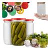 8X Jar FRANKO 720ml JAM PRESERVES PATE JAM CUCUMBERS + LID 82