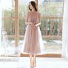 Pink Evening Dress Women's 1011 New Temperament Socialite Banquet Annual Meeting Solo Art Test Host Long Dress