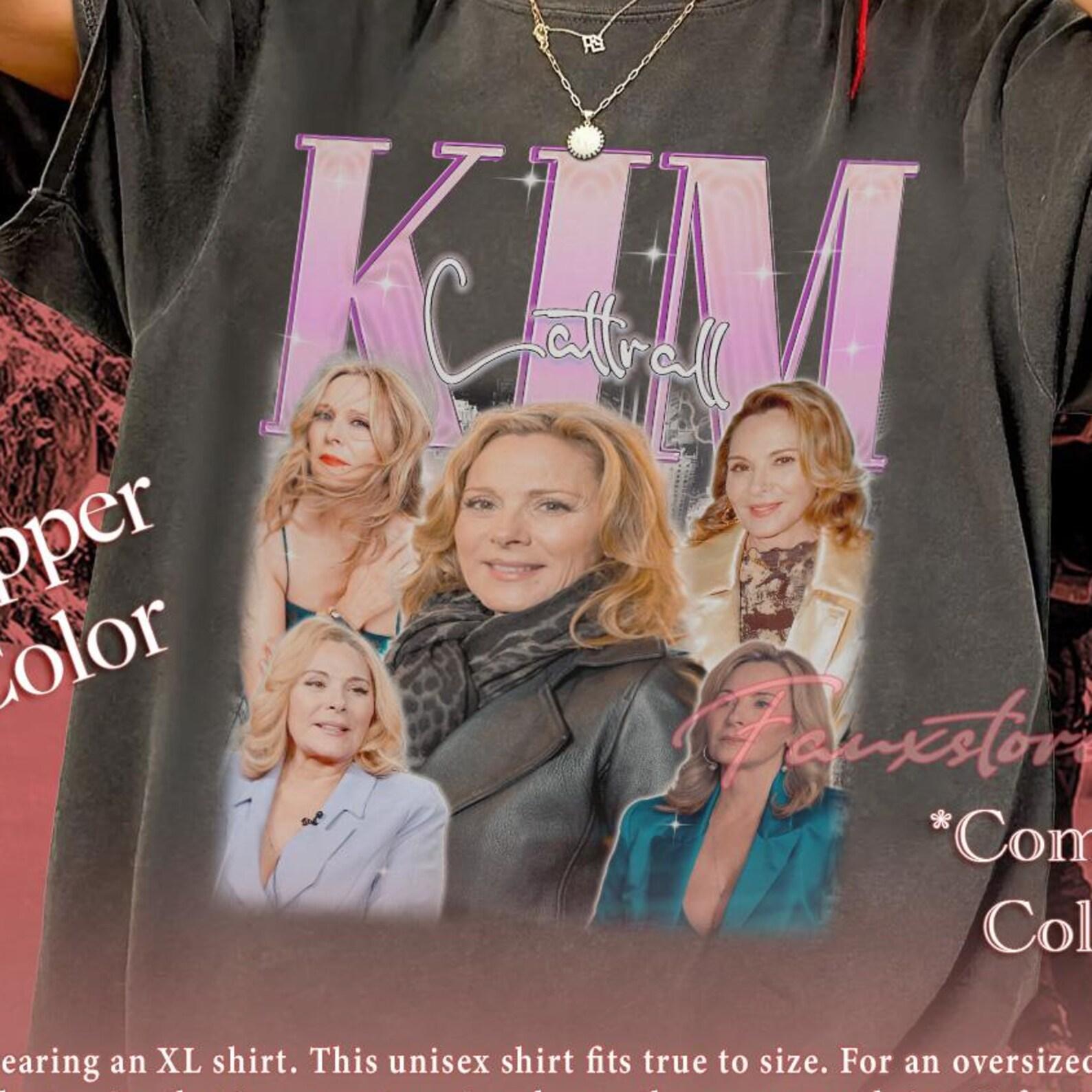 Kim Cattrall Collage Graphic T-Shirt: Comfort Colors Cotton Tee L