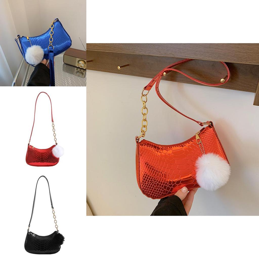 Fashionable Underarm Bag 2024 Spring Summer New Casual Shoulder Bag Street Trendy Pu Material