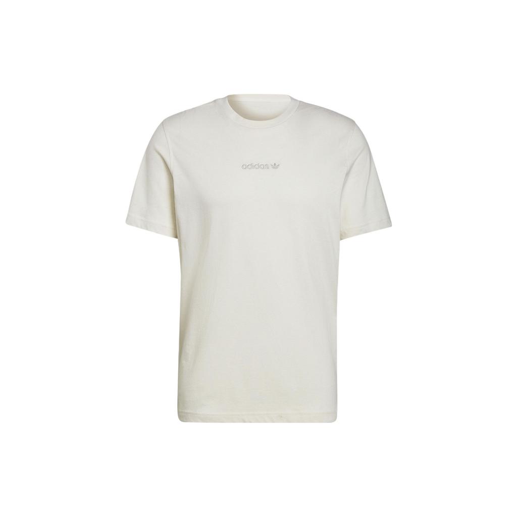 Adidas Originals Trefoil Logo Crew Neck T-Shirt Men Tops White HP0443