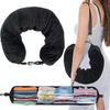 Travel Pillow Can Store Clothes Outdoor Boxes Comfortable, Portable Travel Storage Bags Cervical Airplane Neck Soft Pillows