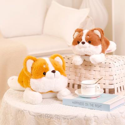Corgi Dog Plush Toy Cute Cartoon Stuffed Animal Soft Doll Cushion Boys Girls Anti Stress Cushion Pillow Toys for Children