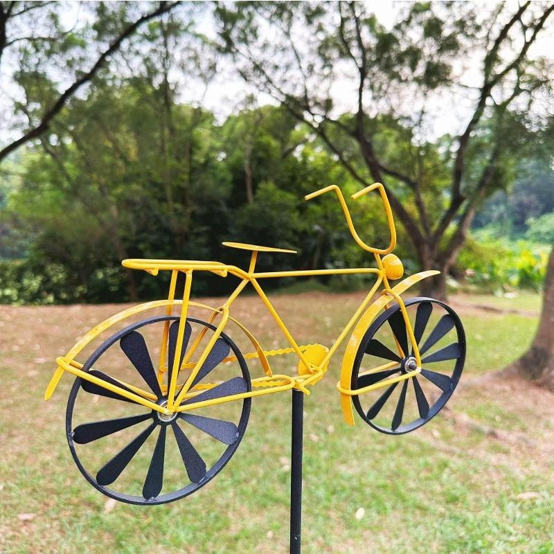 Decoración de Jardín de Bicicleta, Veleta de Viento Metálica de Bicicleta, Decoración de Jardín Exterior Vintage, para Césped al Aire Libre, Esculturas de Arte en Hierro, Estatuas, Decoraciones