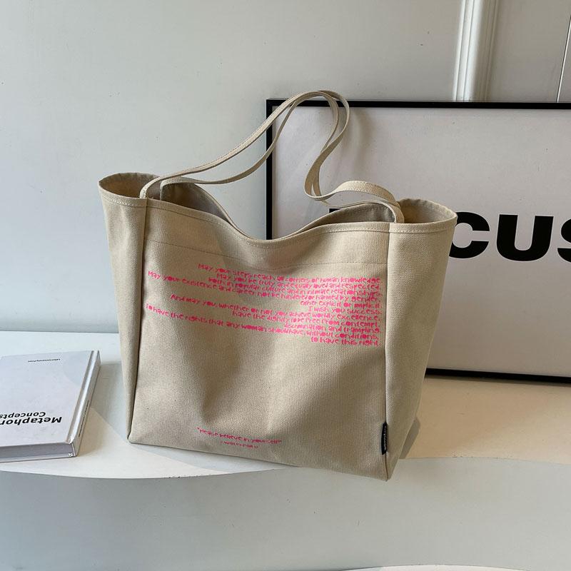 תיק קנבס קיבולת גדולה תיק מכתבים לנשים תיק כתף טוטה