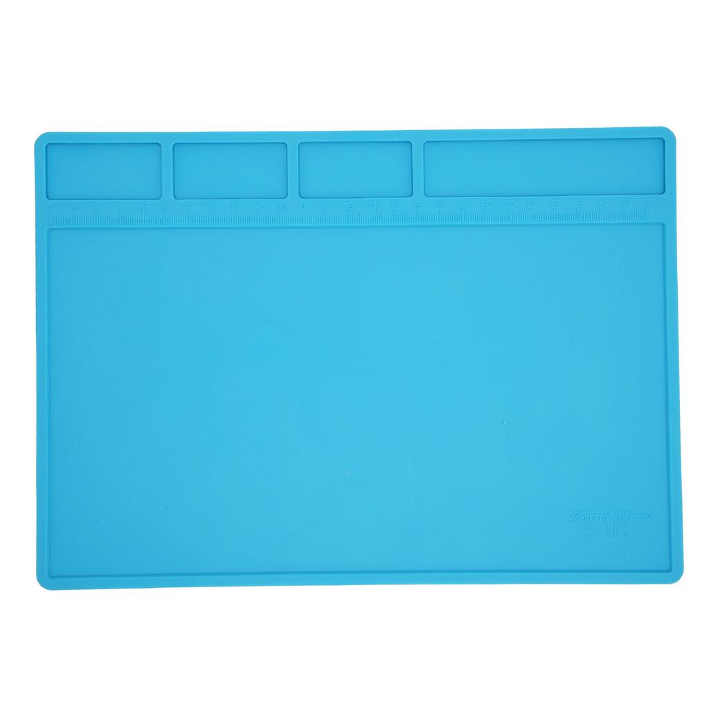 Lödmatt Silikonreparationsplatta Antistatisk Värmetålig med Skala för Elektronik