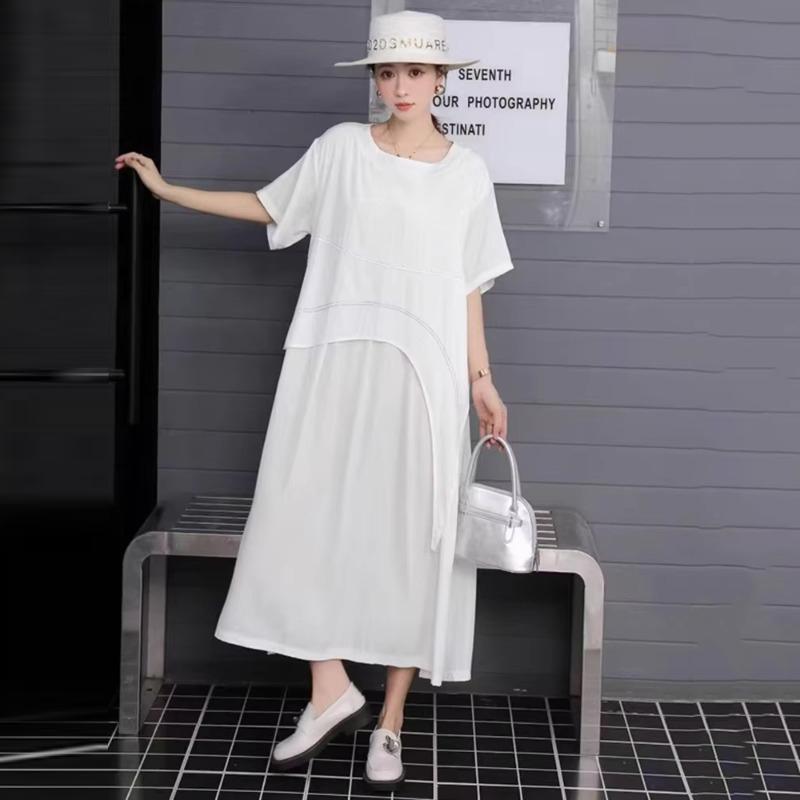 Xitao A-Linie Rundhals Vintage Kleid ZMY1380