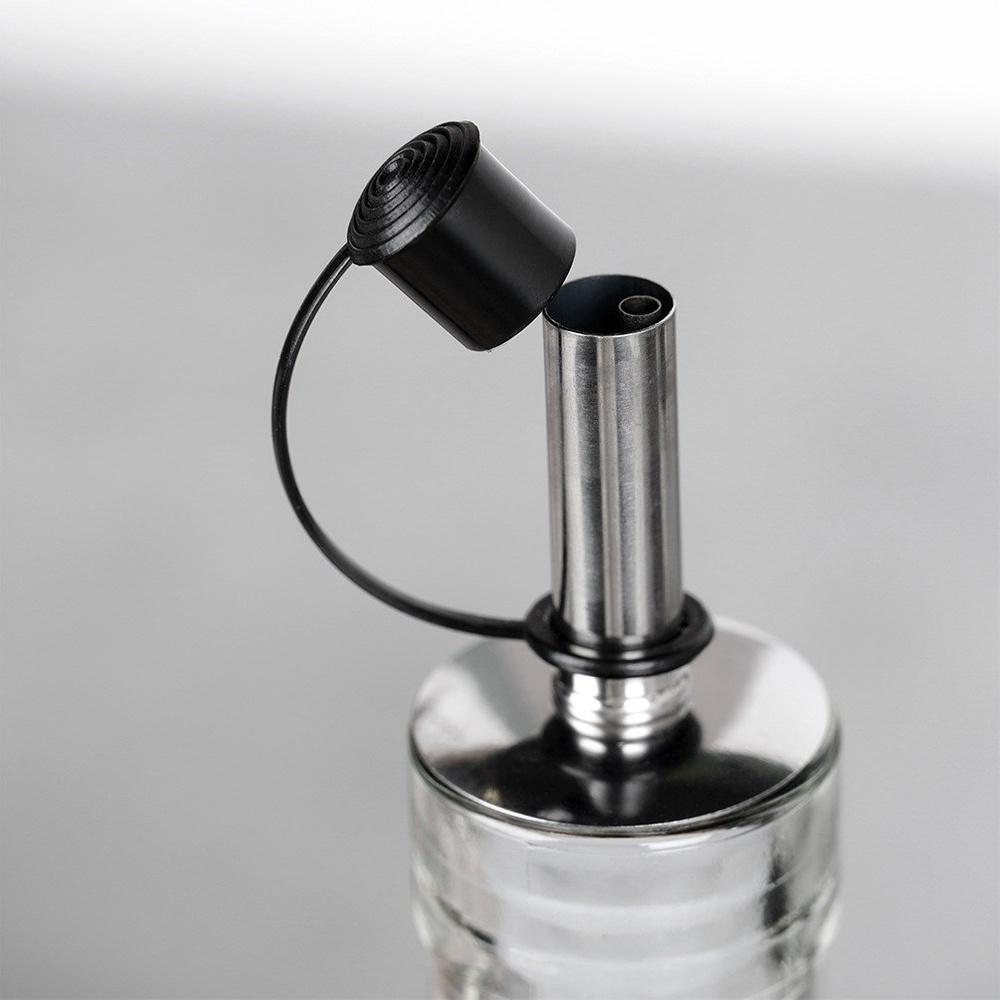 2x Glass Bottle with Dispenser for Olive Oil and Vinegar 300ml