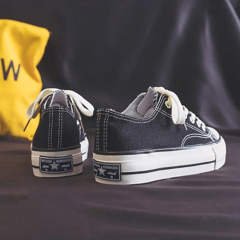 Spring Thick Sole Women's Shoes Leisure Canvas Shoe Breathable Comfortable Sports Shoes Thick Sole Height Increasing Sneakers