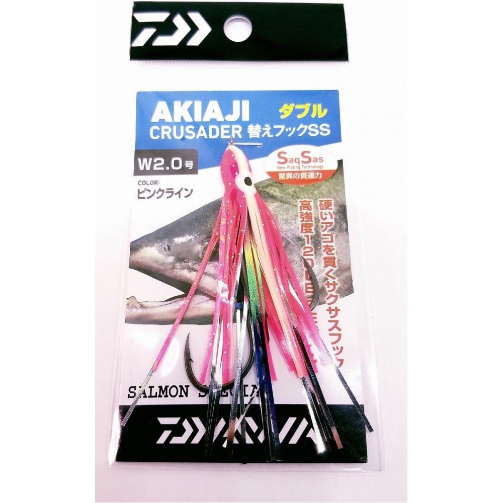 

Сменный крючок Daiwa DAIWA Akiaji Crusader SS Double 2.0 Pink Line