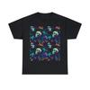 Unisex Adult T Shirt Hawaiian Tropical Surf Skulls Beach Floral Aloha Floral Art