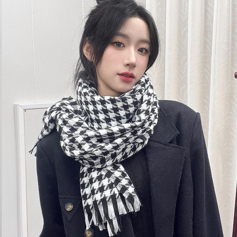Qiandongge Scarf Shawl Dual-purpose Women's Autumn and Winter Thickened Warm Scarf Men's Clothing Gifts Live Broadcast Benefits