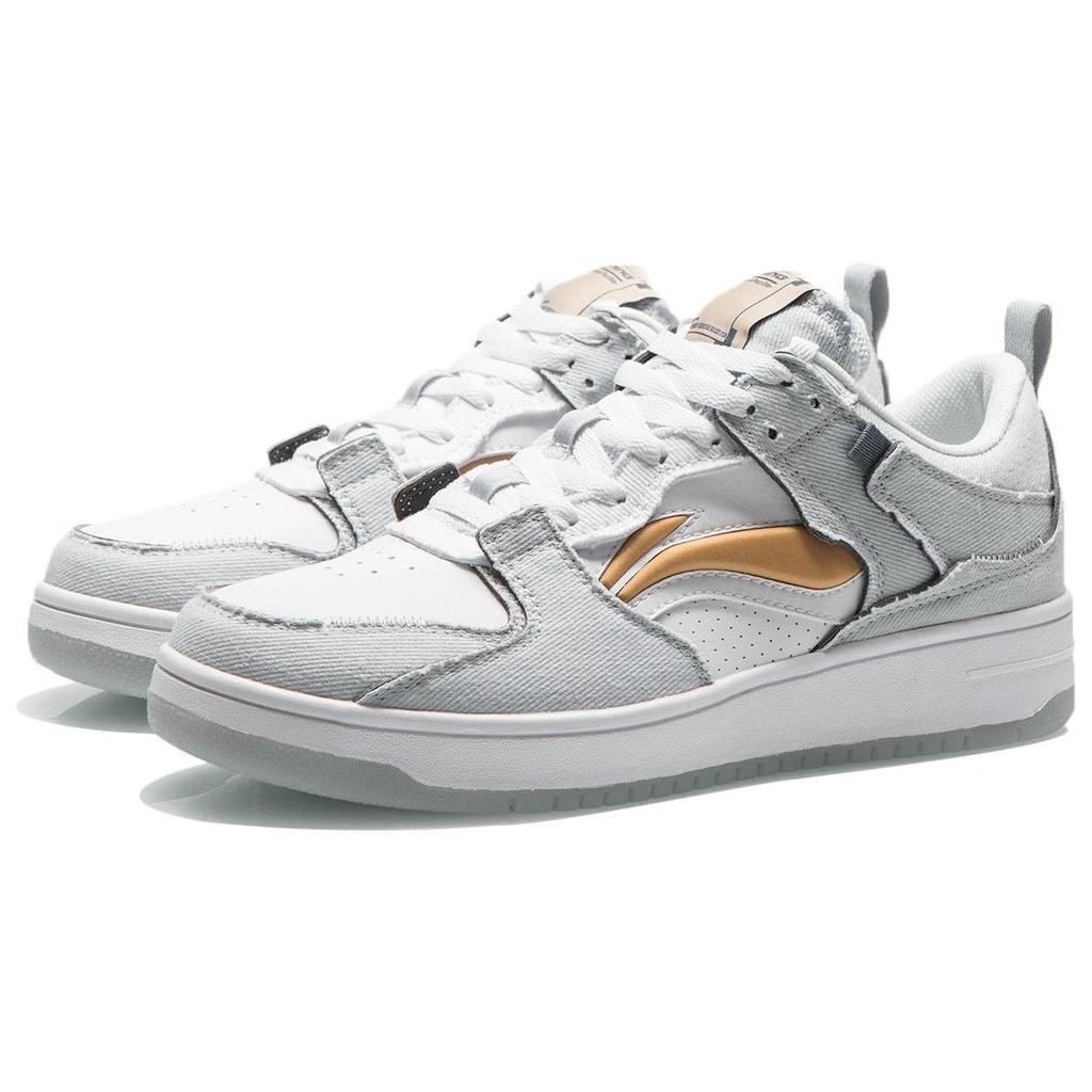 Li Ning Mystic Layer Pro Coverage Thermal Slip Resistant Low Top Skateboard Shoes Men's White Gray AGCR313-5