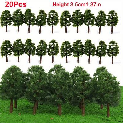 20pcs Miniature Tree Scene Aquascape Diorama Decorative Tree Architectural Sand Table Model Material Tree Accessories