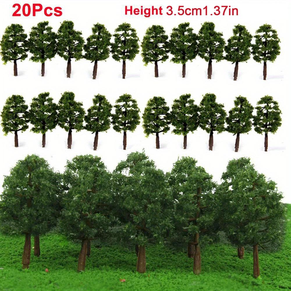20pcs Miniature Tree Scene Aquascape Diorama Decorative Tree Architectural Sand Table Model Material Tree Accessories