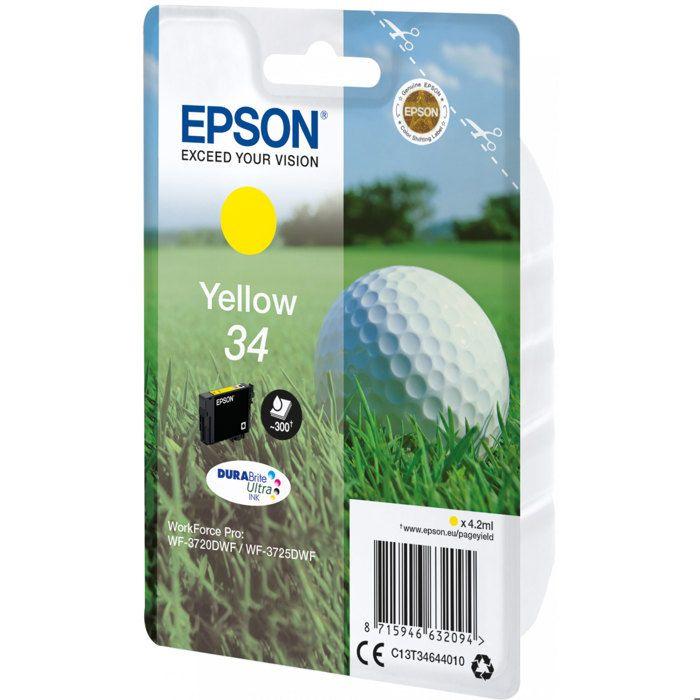 Cartouche jet d'encre EPSON DURABrite Ultra 34 - Jaune - 300 Pages - Pack de 1