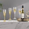 Champagne Flutes-Set of 2 Champagne glasses, Crystal Glasses&Metal Base, Toasting Flute Pair, Wedding Anniversary, Party,Birthday,Banquets,Gifts for